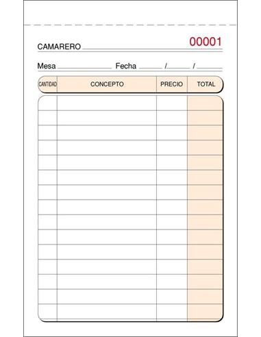 TALONARIO CAMARERO DUP. NUM. T140N