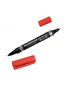 ROTULADOR LUMOCOLOR DUO 348-2 ROJO