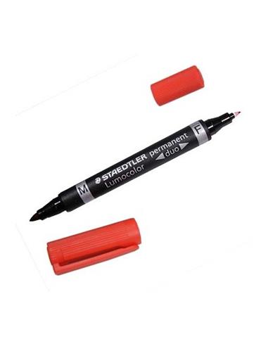 ROTULADOR LUMOCOLOR DUO 348-2 ROJO