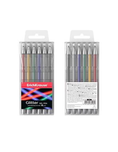 BLIST. 6 BOLIGRAFOS ERK GLITTER 46526