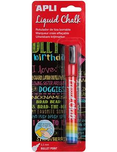 ROTULADOR TIZA 5,5 MM. APLI ROJO