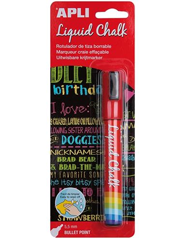 ROTULADOR TIZA 5,5 MM. APLI ROJO