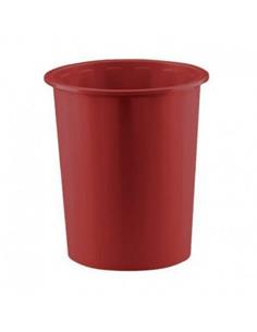 PAPELERA PLASTICO LISA 305 ROJA
