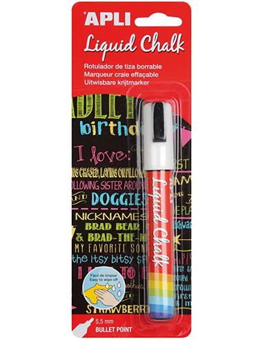 ROTULADOR TIZA 5,5 MM. APLI BLANCO