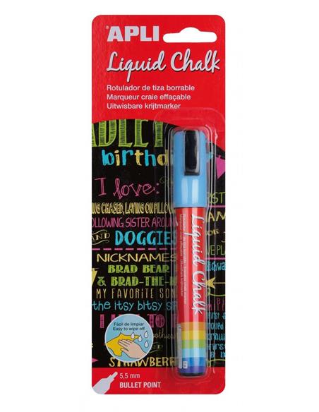 ROTULADOR TIZA 5,5 MM. APLI AZUL