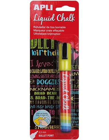 ROTULADOR TIZA 5,5 MM. APLI AMARILLO