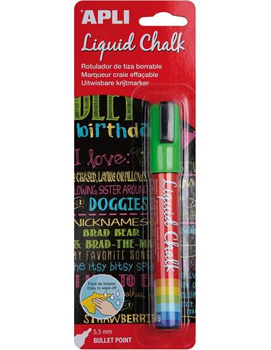 ROTULADOR TIZA 5,5 MM. APLI VERDE