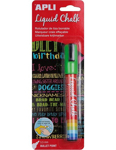 ROTULADOR TIZA 5,5 MM. APLI VERDE