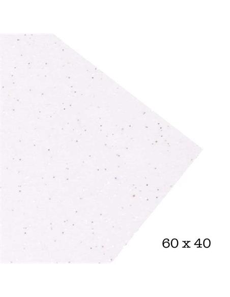 LAMINA GOMA EVA 40x60 GLITTER BLANCO