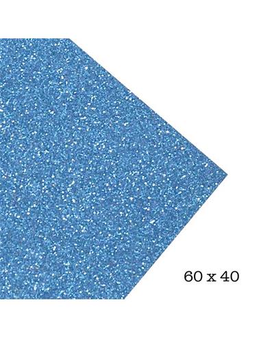 LAMINA GOMA EVA 40x60 GLITTER AZUL