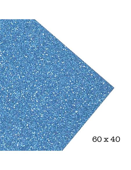 LAMINA GOMA EVA 40x60 GLITTER AZUL