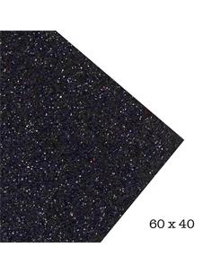 LAMINA GOMA EVA 40x60 GLITTER NEGRO