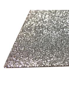 LAMINA GOMA EVA 40x60 GLITTER PLOMO