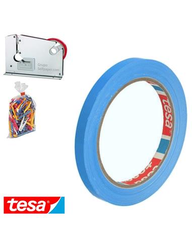 CINTA CIERRA BOLSAS 66x12 TESA AZUL