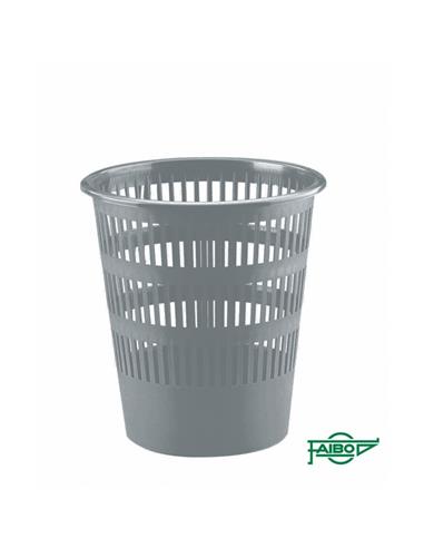 PAPELERA PLASTICO REJILLA 307 GRIS