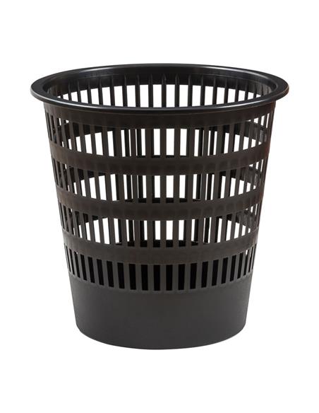 PAPELERA PLASTICO REJILLA 307 NEGRA