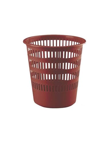 PAPELERA PLASTICO REJILLA 307 ROJO
