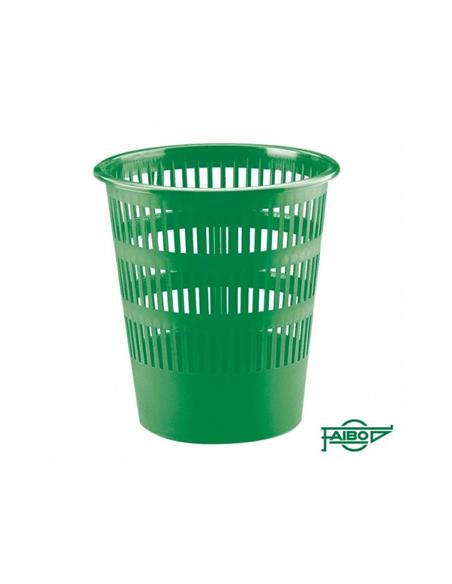 PAPELERA PLASTICO REJILLA 307 VERDE