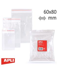 PQ.100 BOLSAS MINIGRIP 60x80MM APLI 13134