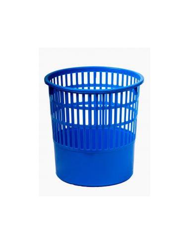 PAPELERA PLASTICO REJILLA OFFIC. AZUL