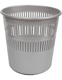 PAPELERA PLASTICO REJILLA OFFIC. GRIS