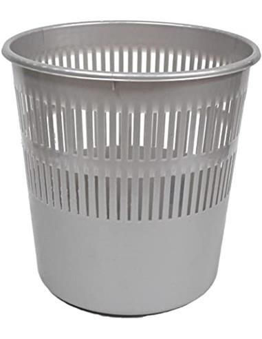 PAPELERA PLASTICO REJILLA OFFIC. GRIS