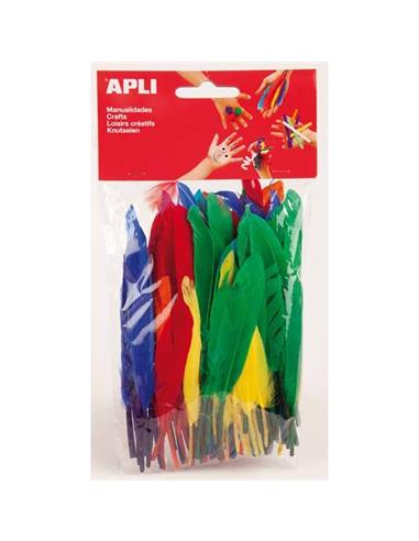 BOLSA 100 PLUMAS COLORES 13060 APLI