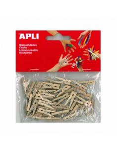 BOLSA MINI PINZAS MADERA 25x3MM 13478