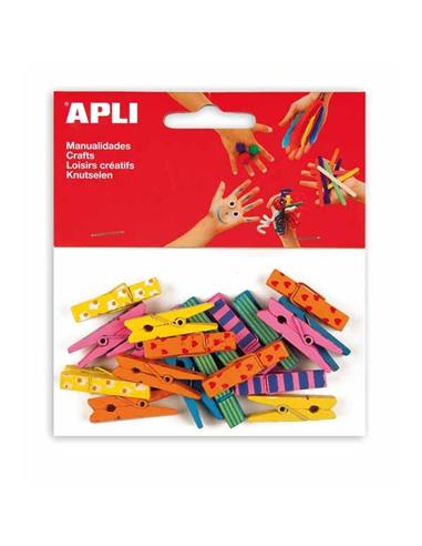 BOLSA 20 PINZAS MADERA 35x7MM 13480 APLI