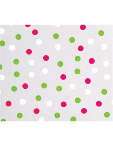 BOBINA CELOFAN 0,80x50 PUNTOS COLORS