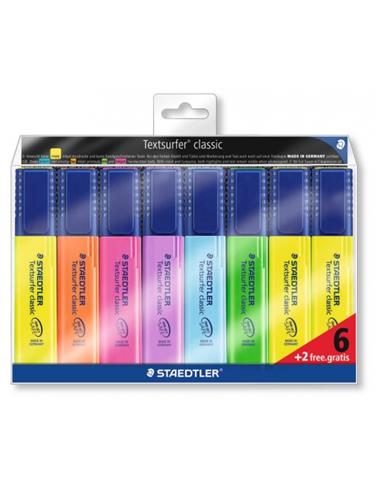 BOLSA 8 ROTULADOR FLUOR 364WP8 STAEDT.