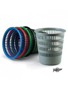 PAPELERA PLASTICO REJILLA 307 GRIS 2