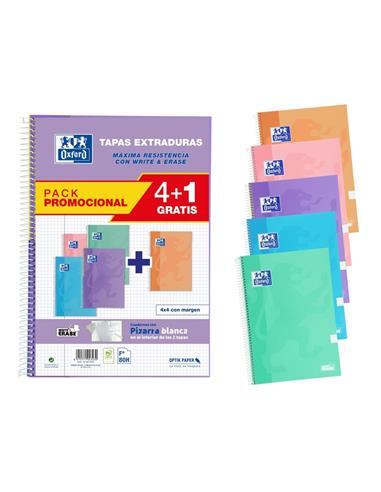 PACK 4+1 BLOC OXFORD PASTEL 400159802