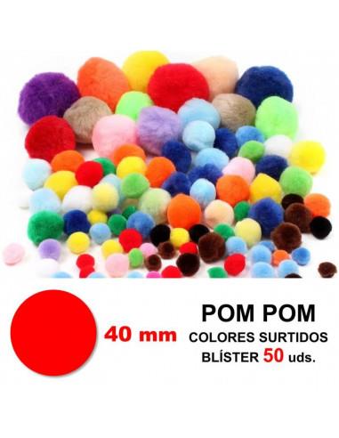 BOLSA 50 POM POM 40MM. COLORES 5110034