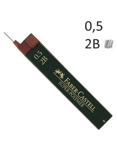 TUBO MINAS 0.5 FABER 2B SUPER-POLYMER