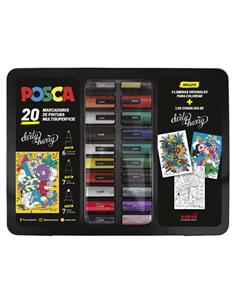 MALETIN 20 ROTULADORES POSCA 182634820