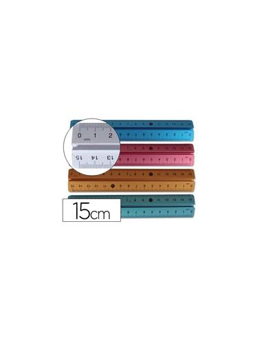 REGLA COLORES ALUMINIO 15 CM CDS