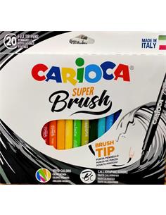 ROTULADOR SUPER BRUSH 20 COL. CARIOCA