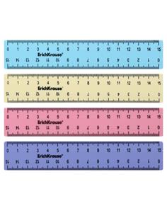 REGLA ERK GEOMETRY 15 CM PASTEL 49541