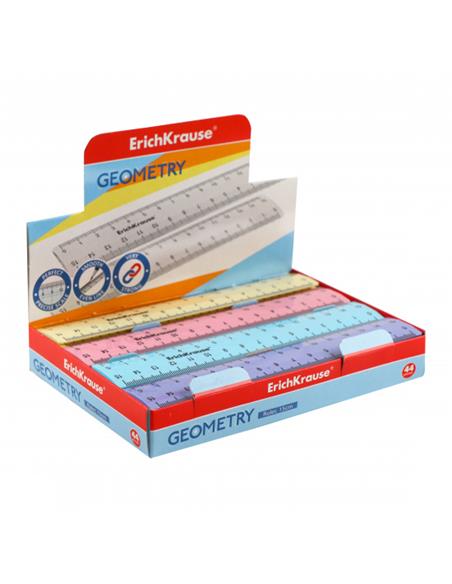 REGLA ERK GEOMETRY 15 CM PASTEL 49541