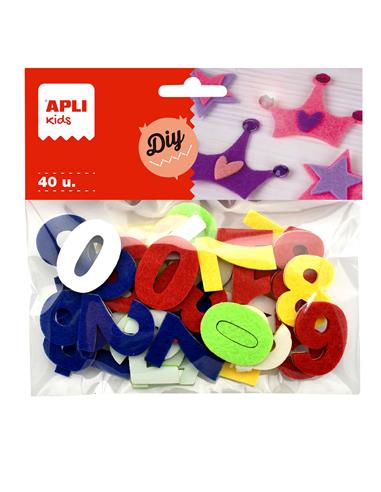 BOLSA 40 NUMEROS ADHES. FIELTRO 18242