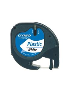 CINTA LETRATAG PLASTICO 12x4MT COLORES